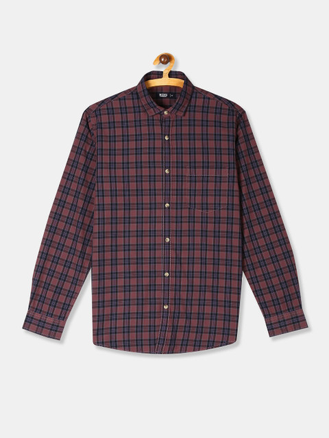 

Ruggers Men Red Checked Casual Shirt