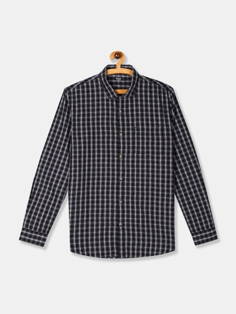 

Ruggers Men Black Checked Casual Shirt