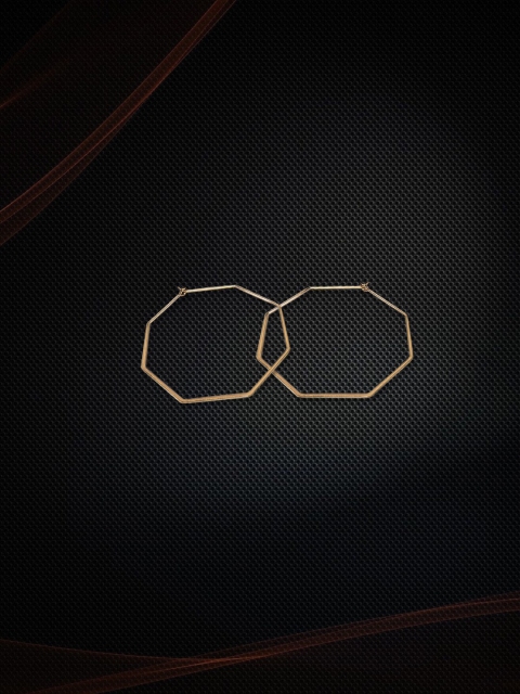 

LYKKEIN Gold-Toned Geometric Hoop Earrings