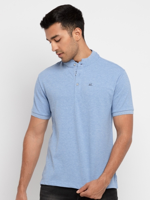 

Status Quo Men Blue Polo Collar T-shirt