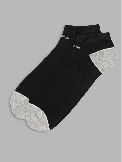 

LINDBERGH Men Grey & Black Solid Ankle-Length Socks
