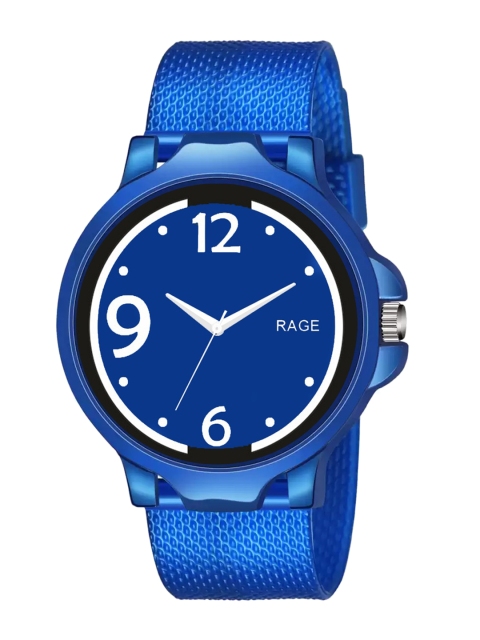 

Rage Enterprise Men Blue Brass Dial & Blue Straps Analogue Watch R-761-Blue
