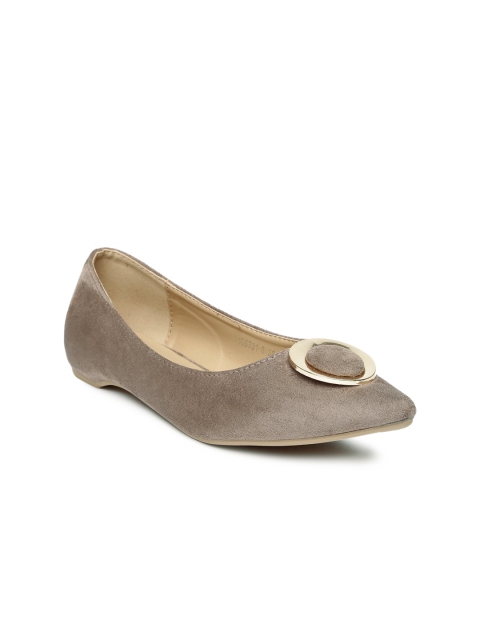 

Tao Paris Women Taupe Pointy-Toed Ballerinas