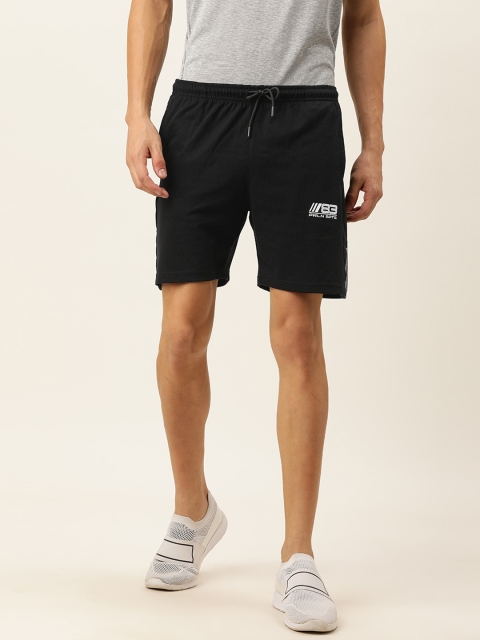 

Proline Active Men Black Typography Printed Sports Shorts
