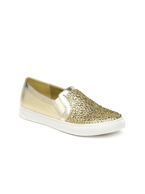 

Tao Paris Women Gold-Toned Embellished Slip-On Sneakers