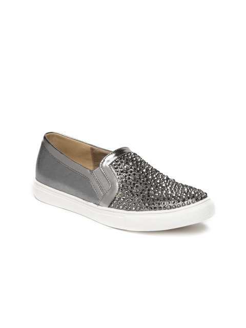 

Tao Paris Women Gunmetal-Toned Embellished Slip-On Sneakers, Metallic