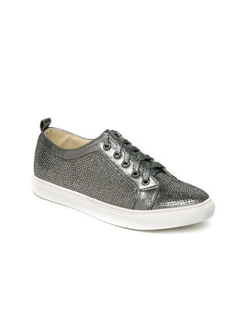 

Tao Paris Women Gunmetal-Toned Embellished Sneakers, Metallic