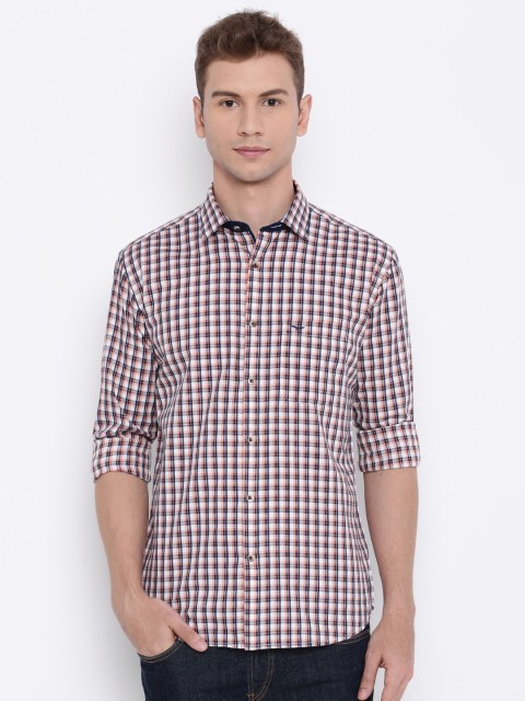 

Park Avenue Men Navy Blue Slim Fit Checked Casual Shirt