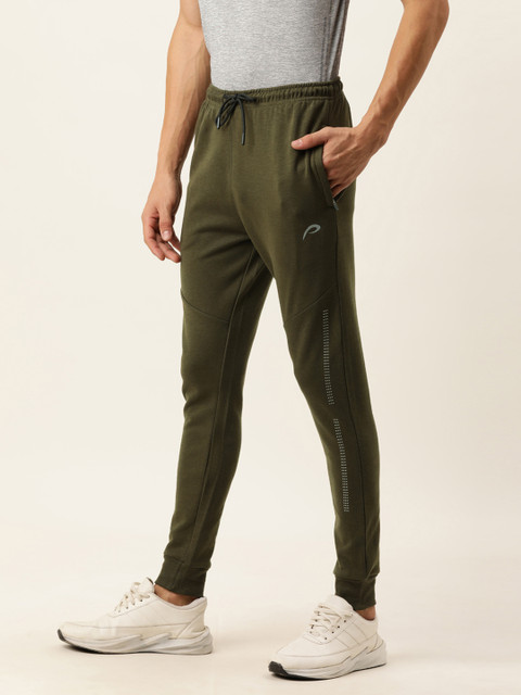 

Proline Active Men Olive Green Typography Print Mid Rise Joggers