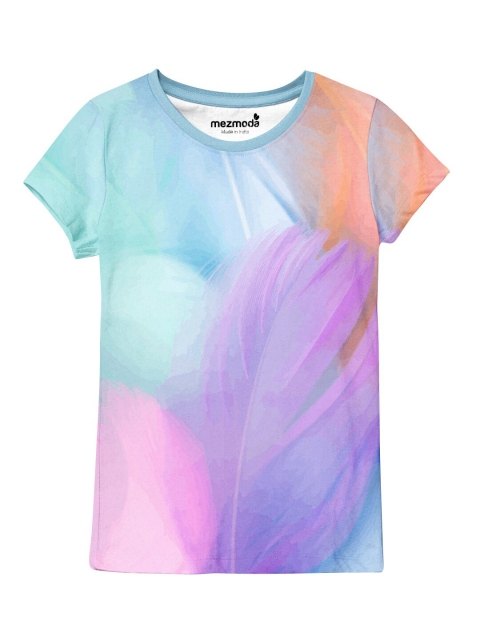 

mezmoda Girls Multicoloured Printed T-shirt, Multi