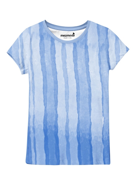 

mezmoda Girls Blue & White Striped T-shirt