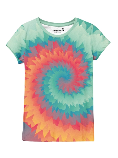 

mezmoda Girls Multicoloured Tie and Dye Dyed T-shirt, Multi