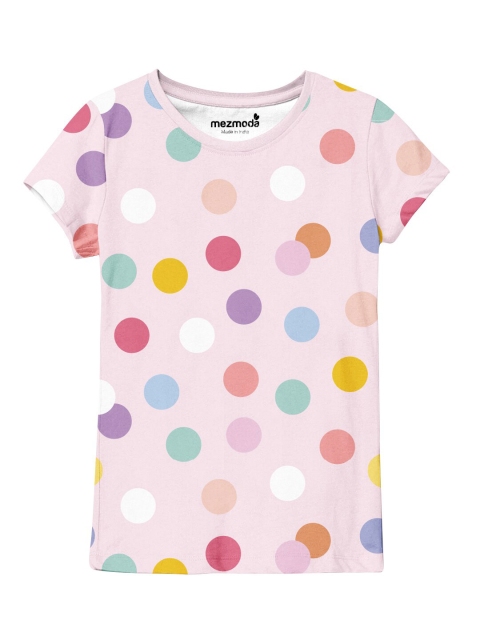 

mezmoda Girls Multicoloured Printed T-shirt, Multi