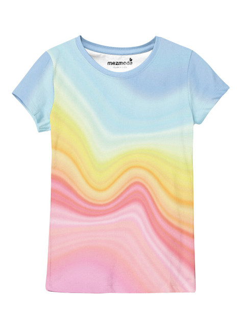 

mezmoda Girls Multicoloured Printed T-shirt, Multi