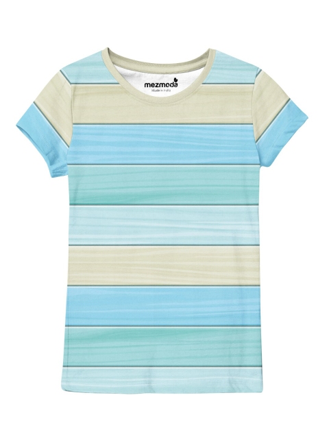 

mezmoda Girls Multicoloured Striped T-shirt, Multi