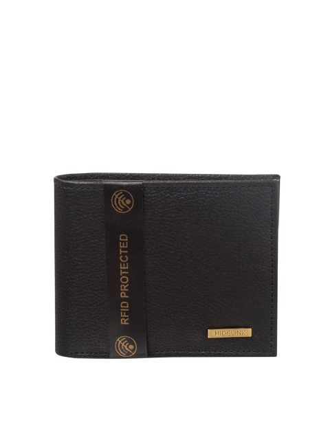 

Hidelink Men Black Two Fold Wallet