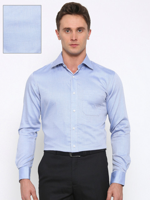 

Raymond Men Blue & White Contemporary Fit Formal Shirt