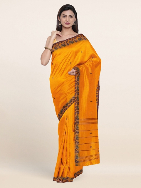 

Pothys Orange & Green Ethnic Motifs Pure Cotton Saree