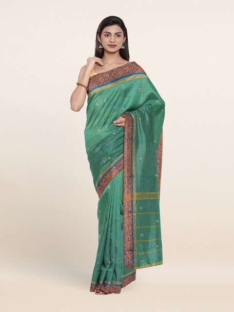

Pothys Green & Yellow Ethnic Motifs Pure Cotton Saree