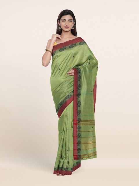 

Pothys Green & Maroon Ethnic Motifs Pure Cotton Saree