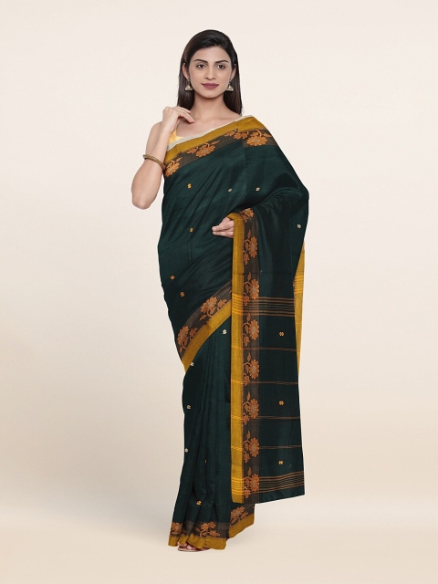 

Pothys Green & Yellow Woven Design Zari Pure Cotton Saree