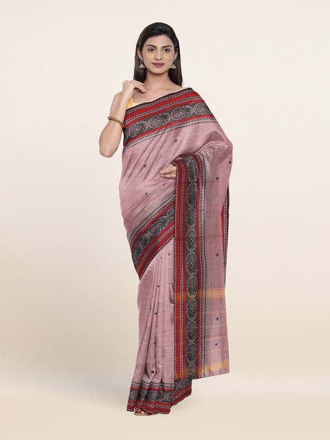 

Pothys Mauve & Red Ethnic Motifs Pure Cotton Saree