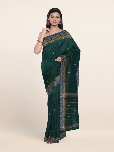 

Pothys Green & Blue Woven Design Pure Cotton Saree
