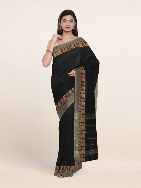 

Pothys Black Woven Design Pure Cotton Saree