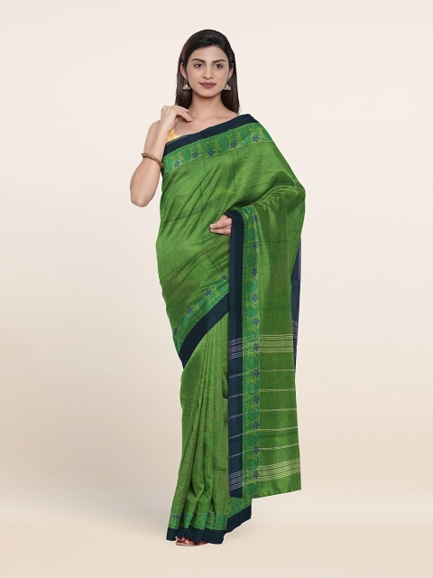 

Pothys Green & Blue Woven Design Pure Cotton Saree