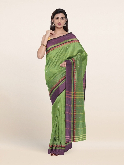 

Pothys Green & Purple Ethnic Motifs Pure Cotton Saree