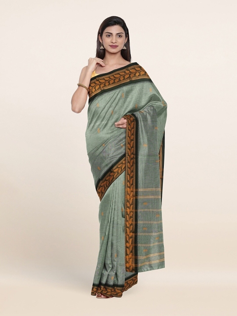 

Pothys Green & Beige Woven Design Pure Cotton Saree