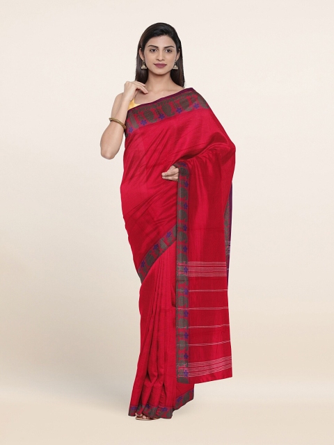 

Pothys Magenta & Blue Pure Cotton Saree