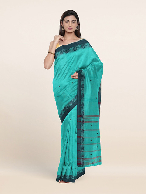 

Pothys Sea Green Ethnic Motifs Pure Cotton Saree
