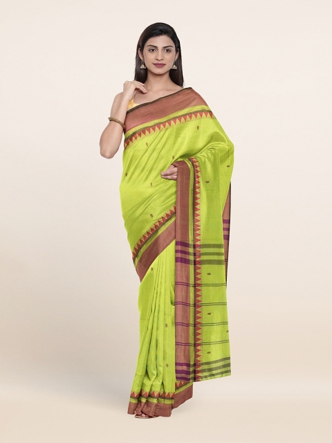 

Pothys Green & Red Woven Design Zari Pure Cotton Saree