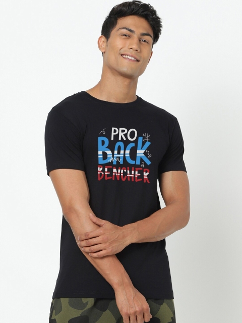 

Bewakoof Men Black Typography Printed T-shirt