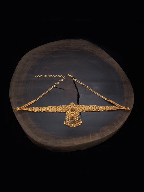

Kushal's Fashion Jewellery Gold-Toned & Pink Stone-Studded Kamarbandh