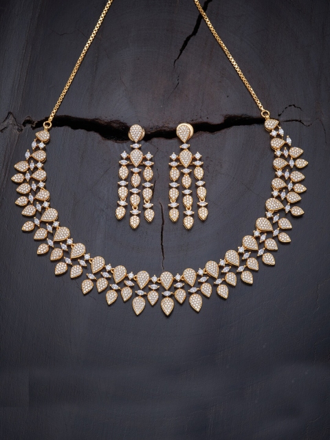 

Kushal's Fashion Jewellery Gold-Plated Cubic Zirconia Jewellery Set