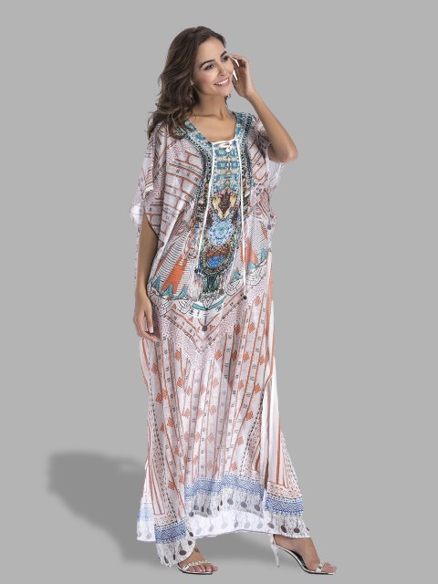 

JC Collection Women Pink & White Maxi Dress