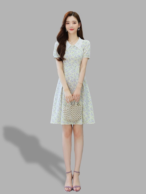 

JC Collection Purple Floral Dress