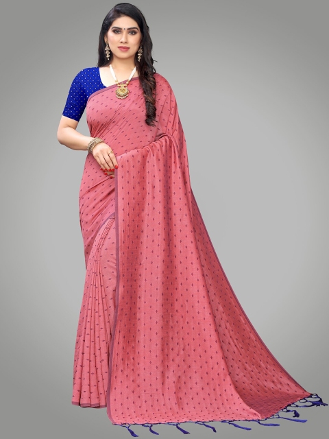 

KALINI Pink & Mauve Silk Blend Saree