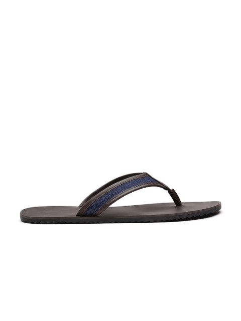 

United Colors of Benetton Men Navy & Coffee Brown Flip-Flops, Navy blue
