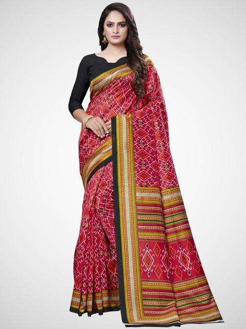 

KALINI Teal & Yellow Ethnic Motifs Silk Blend Saree