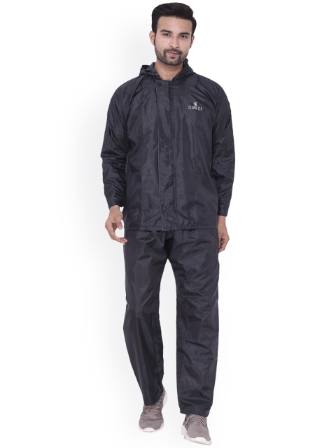 

THE CLOWNFISH Men Black Rain Suit