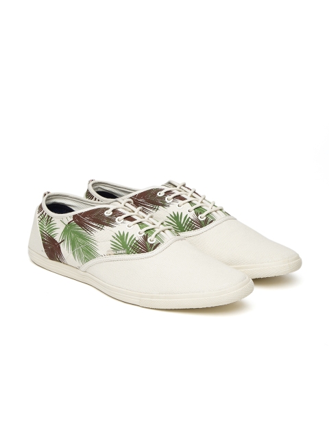 

Jack & Jones Men Off-White Printed Sneakers
