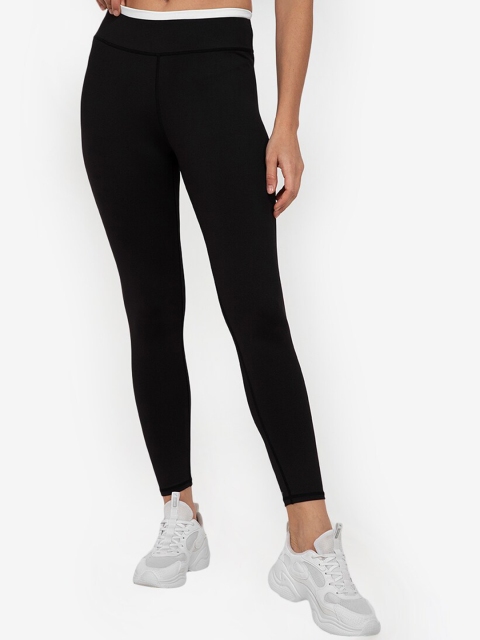 

ZALORA ACTIVE Women Black Solid Tights
