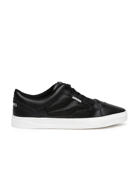

Jack & Jones Men Black Solid Regular Mesh Sneakers