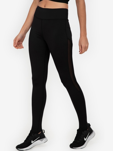 

ZALORA ACTIVE Women Black Solid High RiseTights