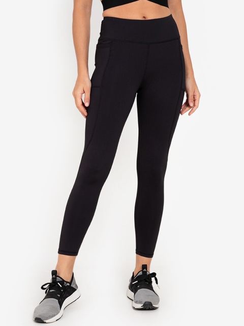 

ZALORA ACTIVE Women Black Solid High RiseTights
