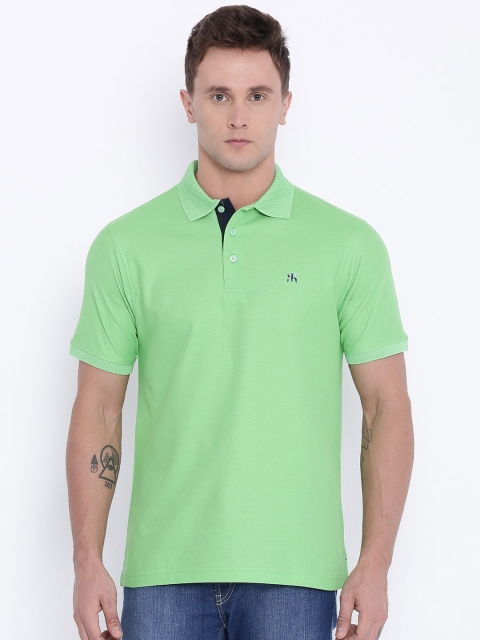 

Raymond Men Green Solid Polo T-Shirt