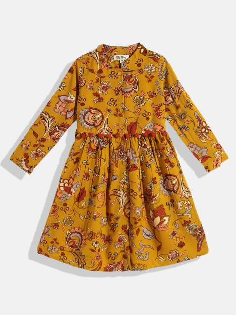 

Bella Moda Mustard Yellow Floral Dress